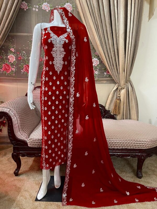 Silver Embroidered Work Suits Collection