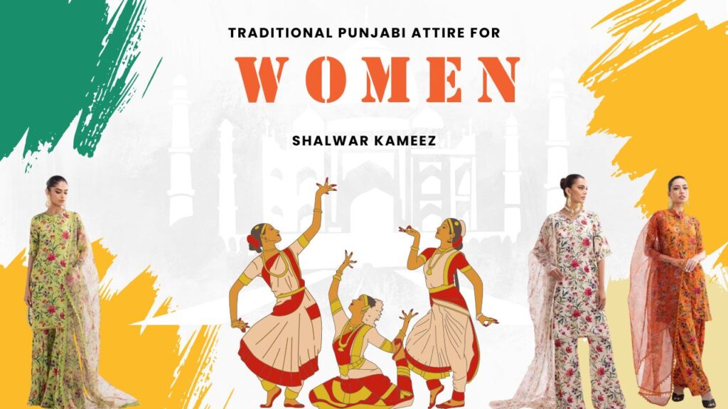 Traditional Punjabi Attire for Women Shalwar Kameez