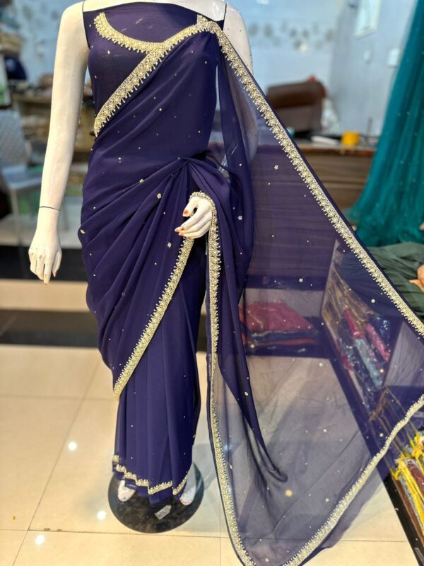 New Arrival Unstitched Chiffon Saree Online Weddings