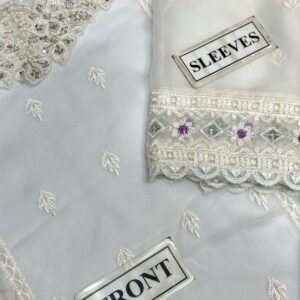 AZURE Chiffon Wedding Embroidered Unstitched