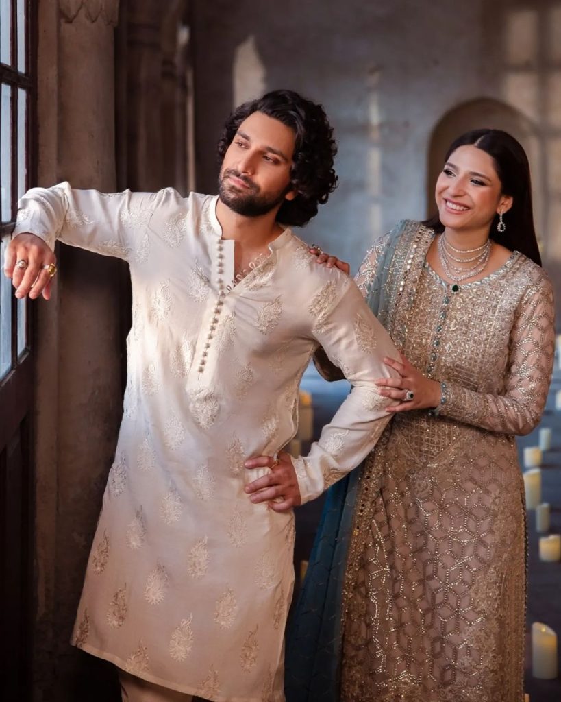 Ahad Raza Meer and Ramsha Khan Dazzle in Asim Jofa Latest Shoot