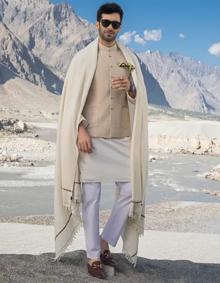 Elevate Your Winter Wardrobe with Maryams Collection J. Shawls for Men 2024