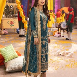 Asim Jofa Fancy Wedding Chiffon Suit with Malai Trouser Unstitched