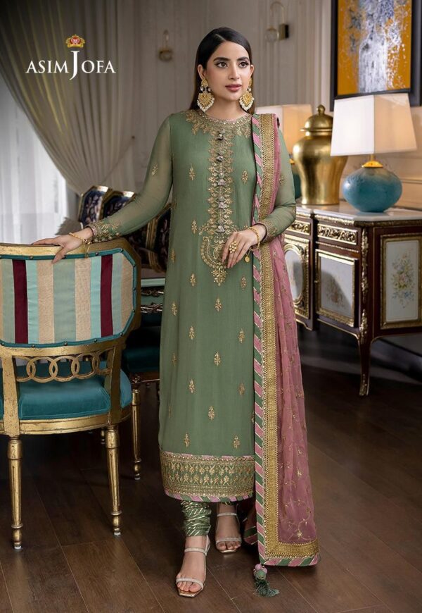 Asim Jofa Wedding Collection Elegance in Heavy Embroidered Chiffon