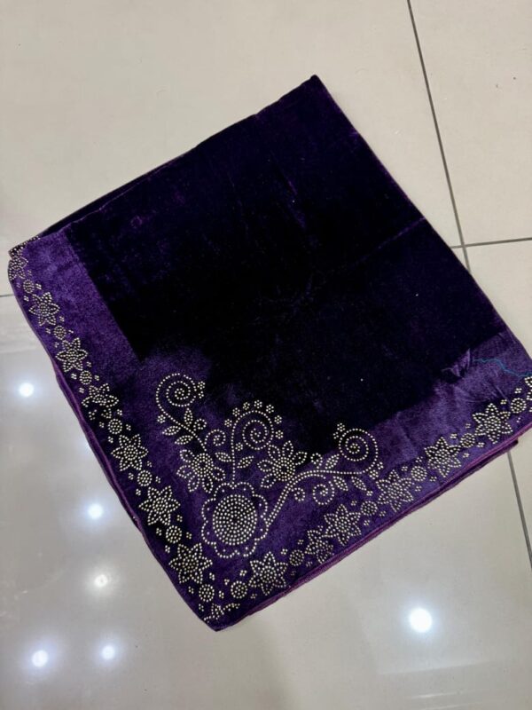 Exquisite Handmade Velvet Shawls with 4Cut DMC Stones