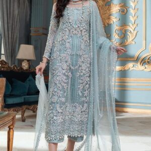 LAAM Net Wedding Unstitched 3PC Elegance in Every Detail