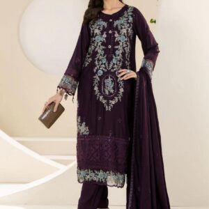 Maria B Winter Collection 2024 Bareeze Dhanak Fabric with Heavy Embroidery and Ready to Wear Shawl