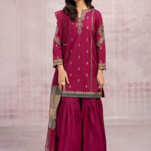 Upgrade Your Wardrobe with MariaB Embroidered Dhanak Suit