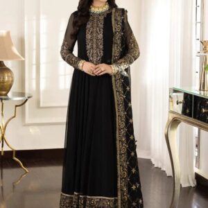 Asim Jofa Embroidered Chiffon Maxi Luxury Formal Wear with Dupatta Trouser