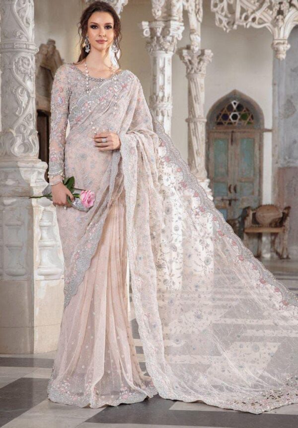 MARIA B Master Blaster Saree Exquisite Embroidery and Adda Work